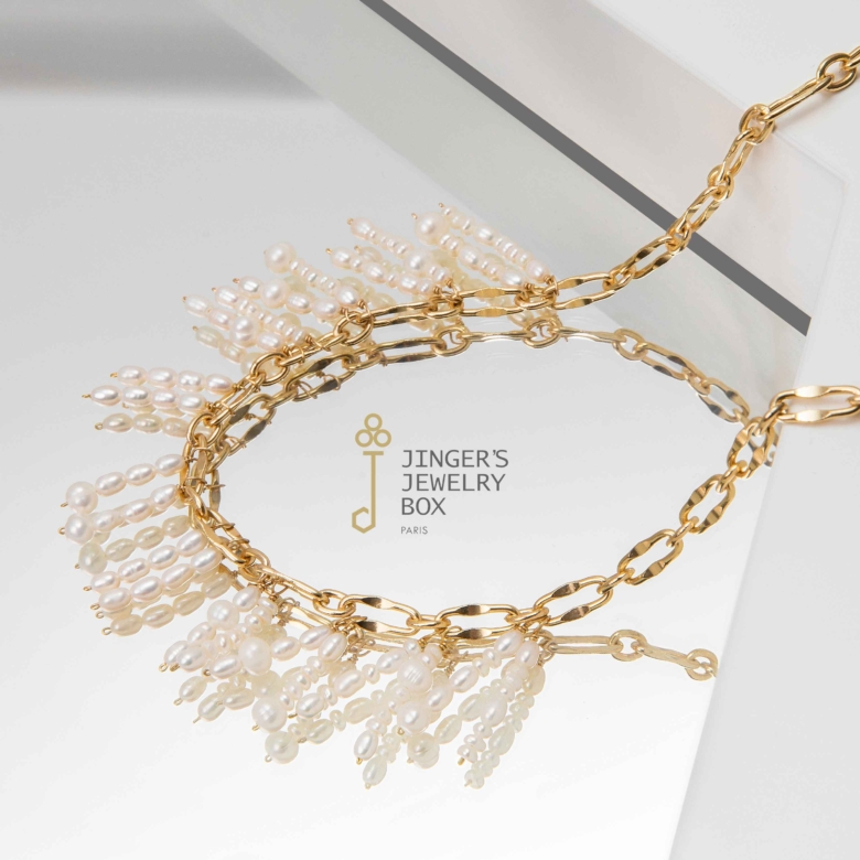 Pearls tassels chian necklace